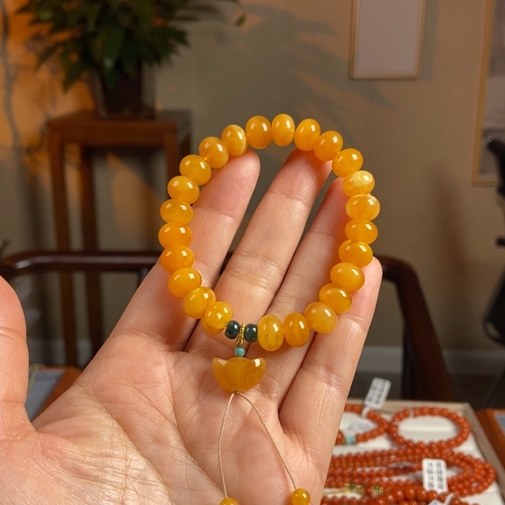 琥珀手链未镶嵌蜜蜡手串10