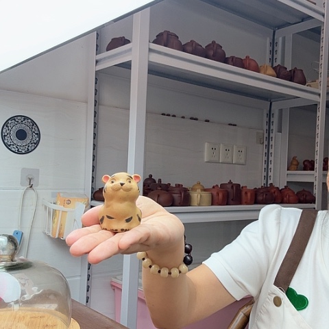 段泥茶案老虎茶宠