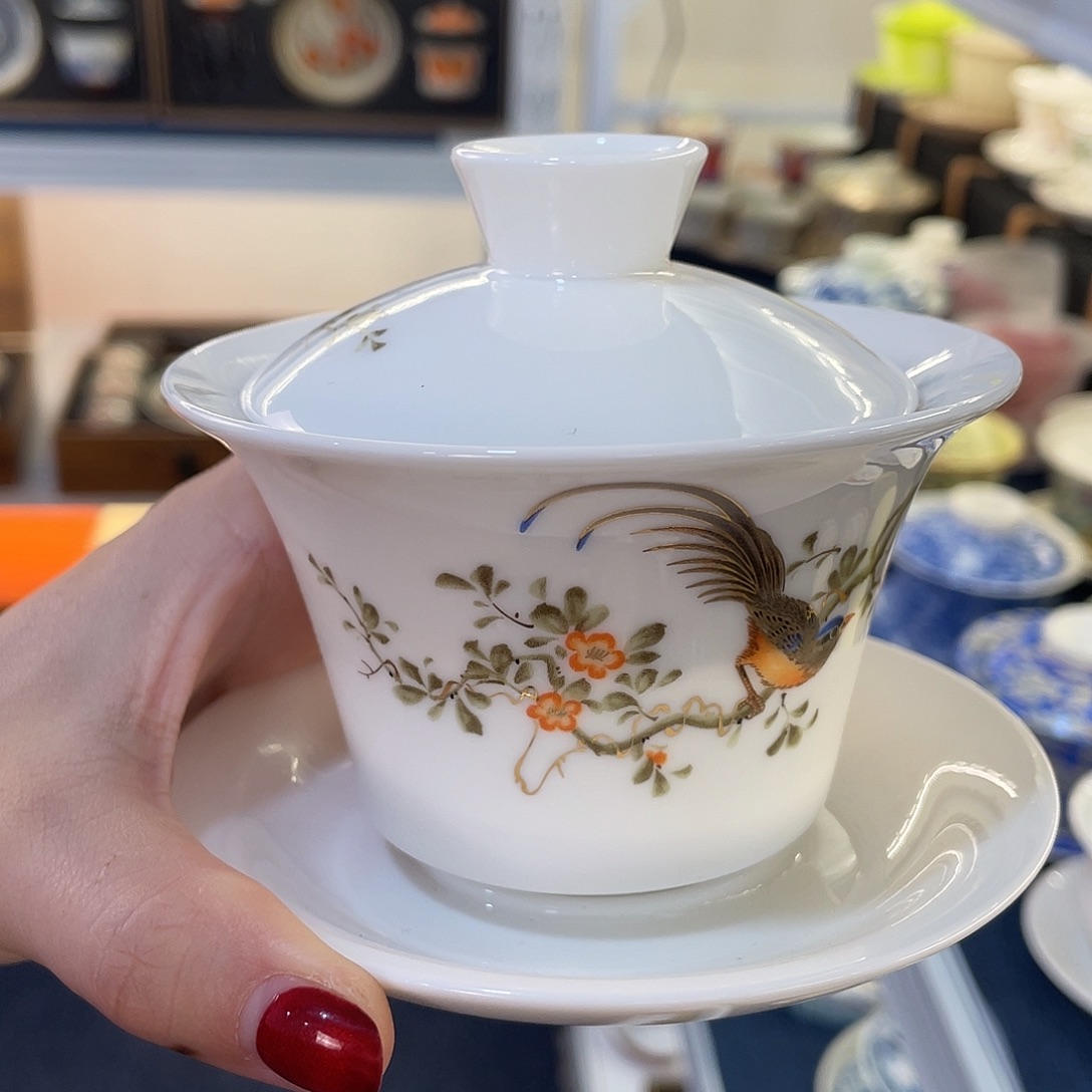 陶景德陶瓷盖碗茶具