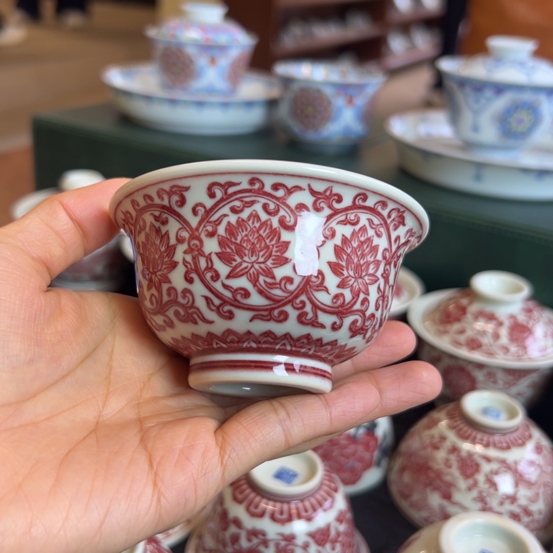 H正绎堂双勾莲中号全红