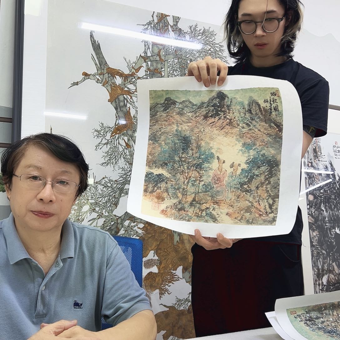 国画朱佩之亲笔手绘作品