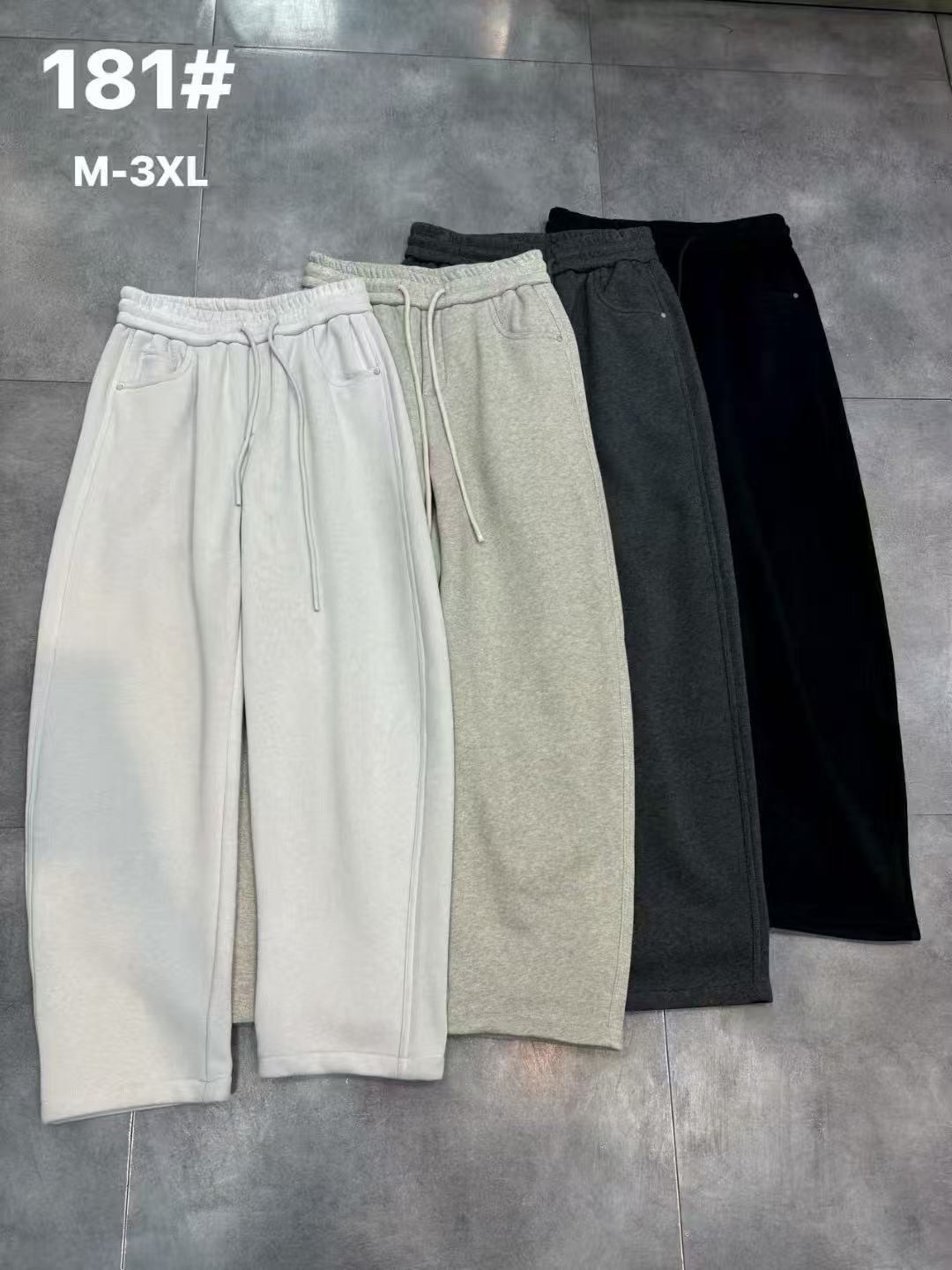 一条过冬！巨厚！抓绒加厚男士宽松直筒休闲裤181