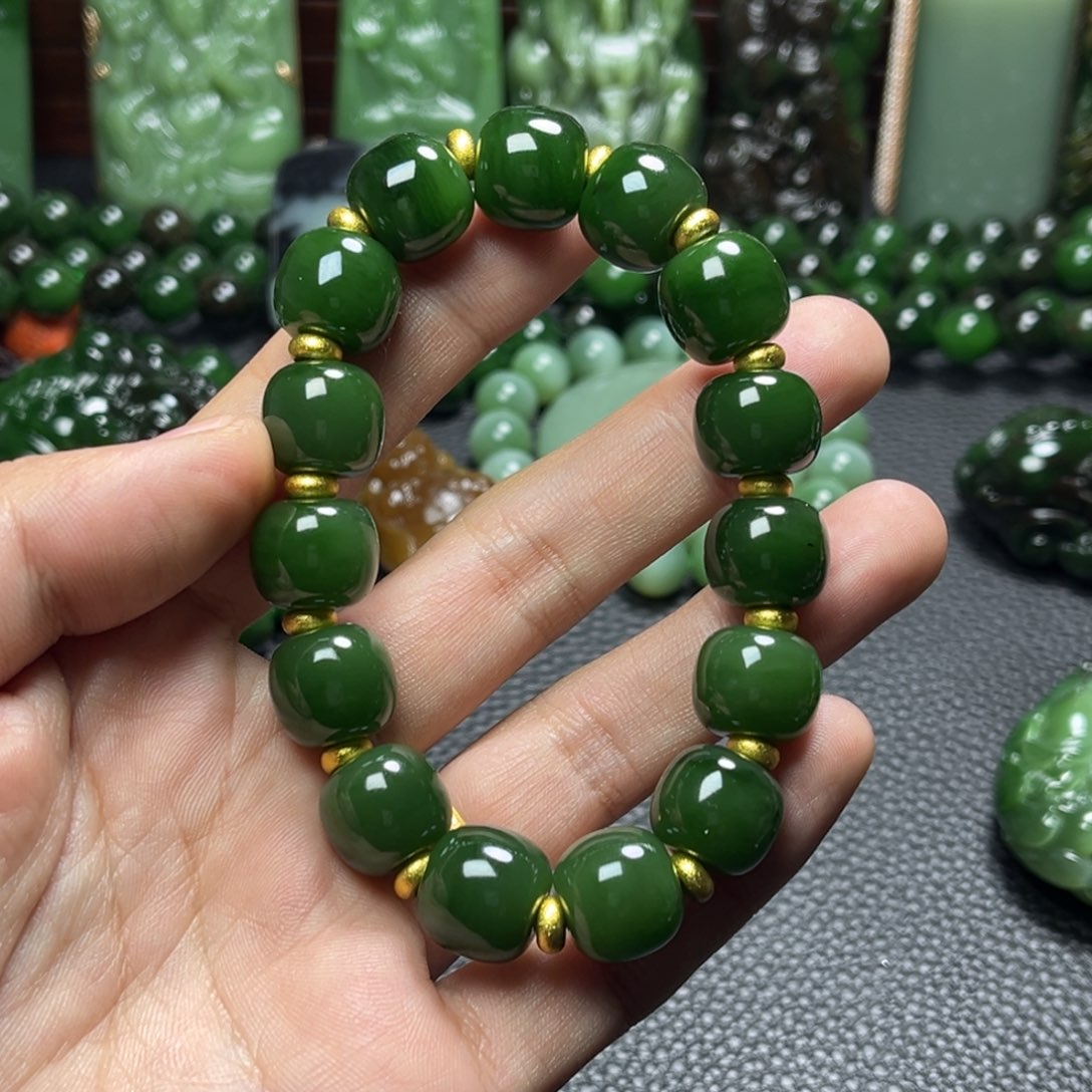 和田玉手链未镶嵌大**海