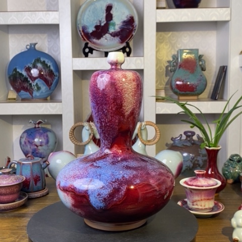 诚***谊瓷片禹州神后钧瓷原产地~