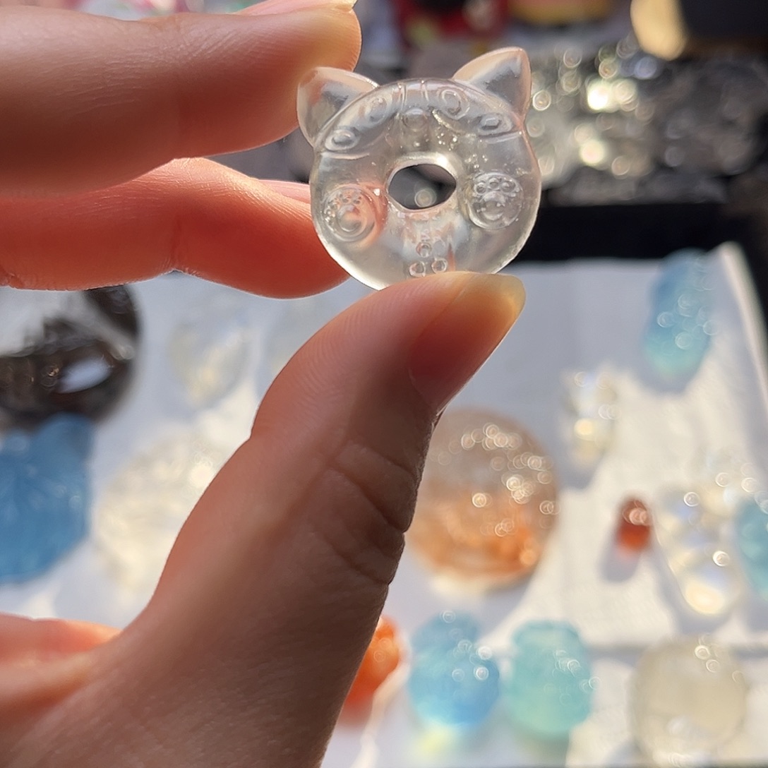 颈饰银S925镶嵌水晶咩***Ꮤ白水平安扣