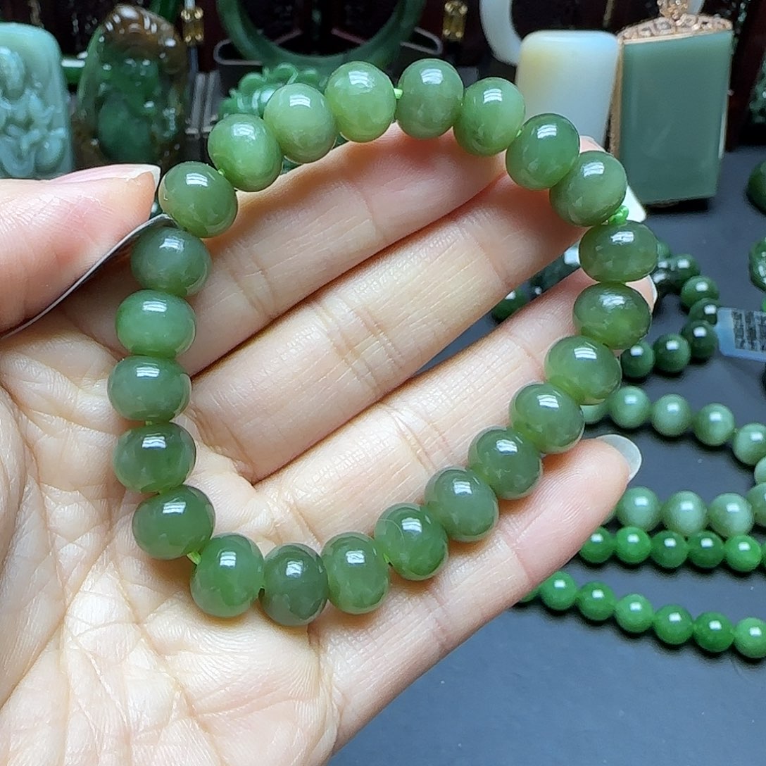 和田玉手串未镶嵌