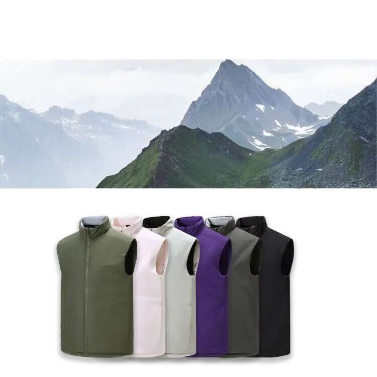 阿瞳木系列 秋冬情侣款户外轻量化三防立领款保暖棉马甲 