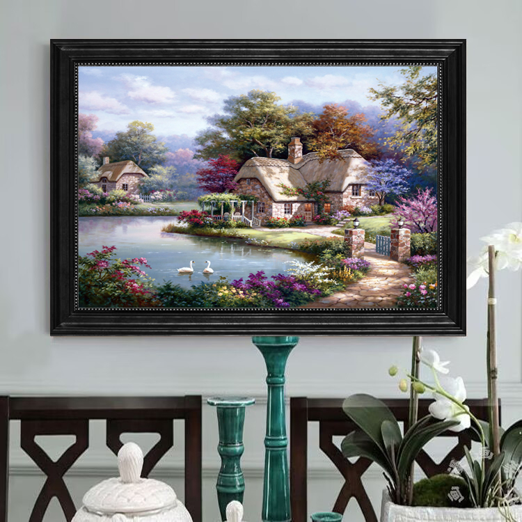 YH22客厅挂画现代简约美式风景画餐厅装饰画轻奢高级感欧式壁画