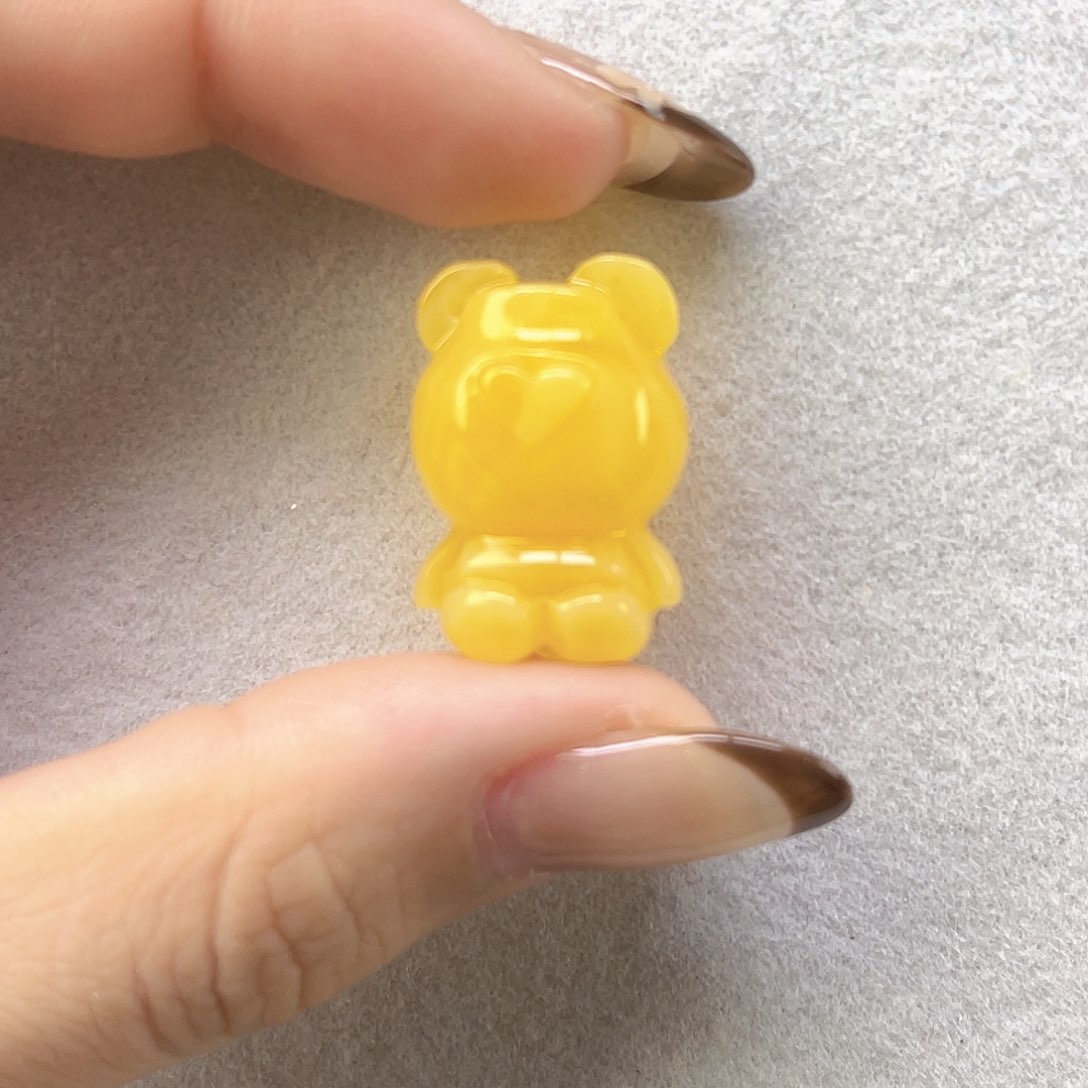 琥珀手绳未镶嵌小熊3.3g