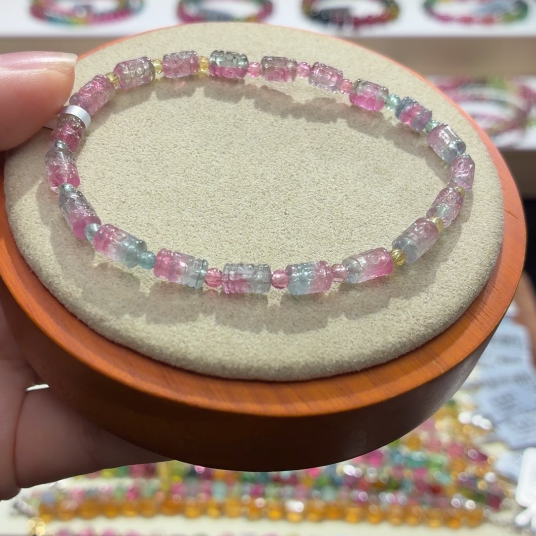 手串碧玺未镶嵌两天看货期