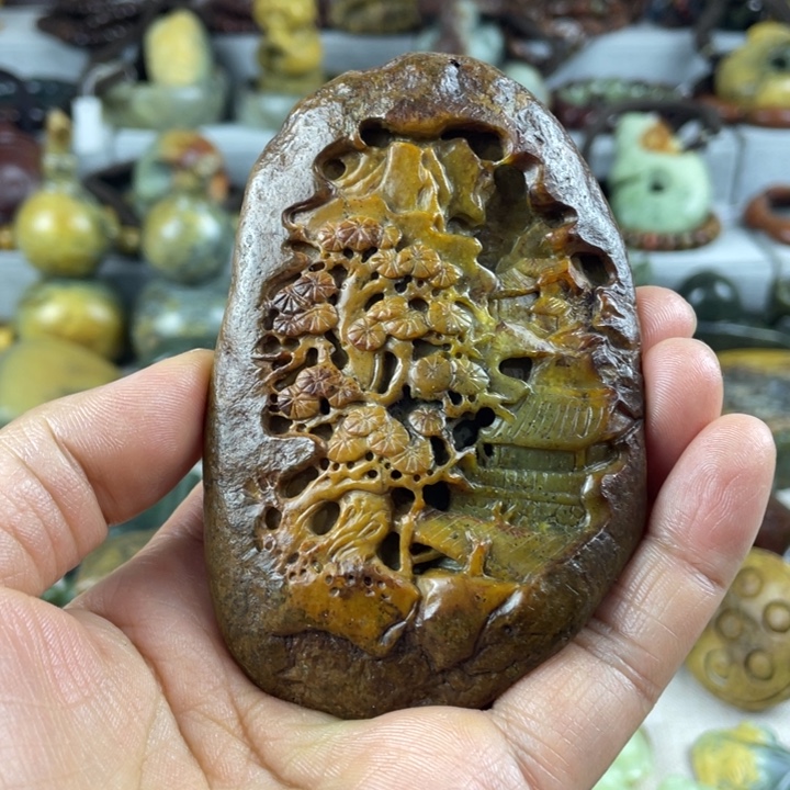 岫岩河磨玉（透闪石质玉）未镶嵌珠宝奇石