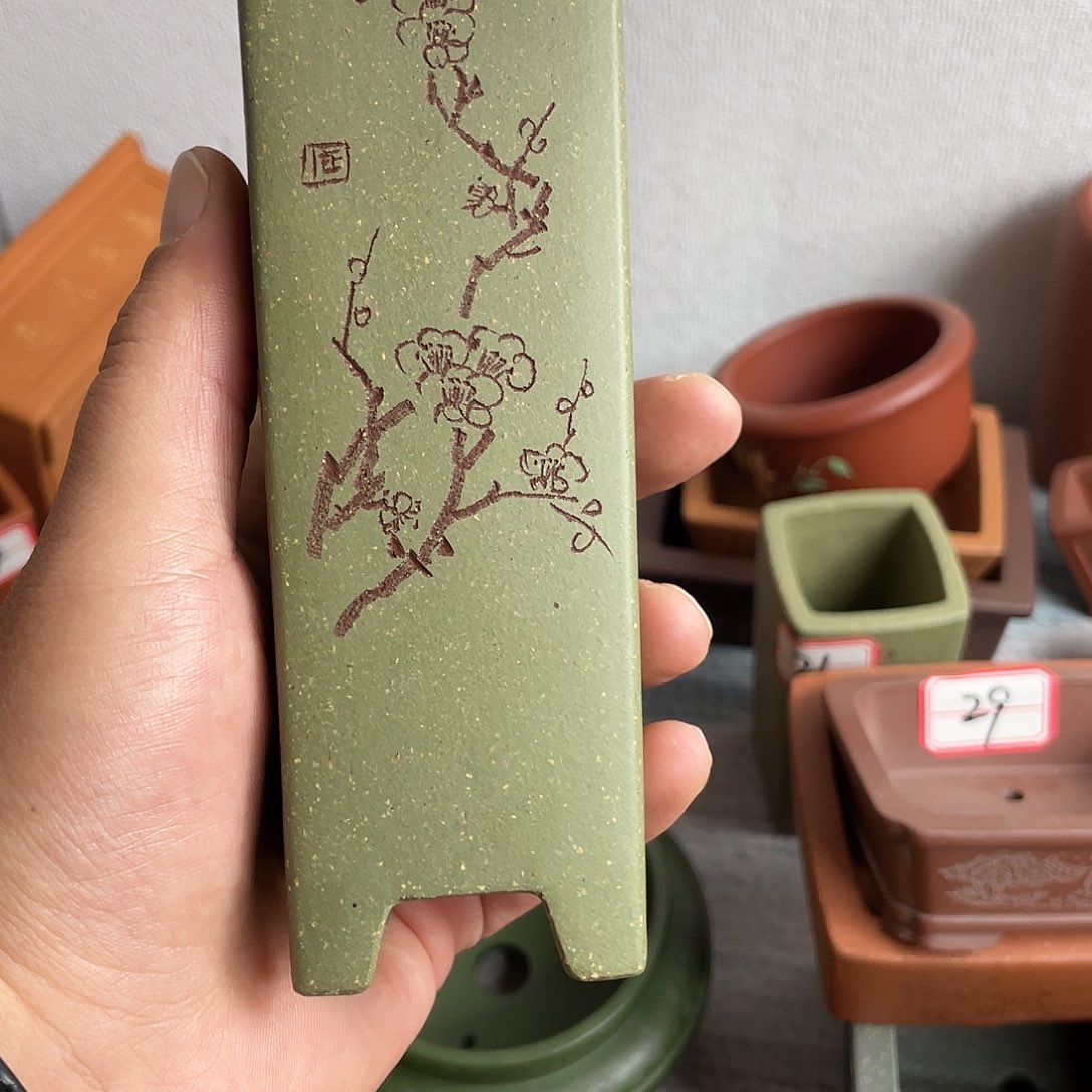 岁****花盆紫砂四方签筒