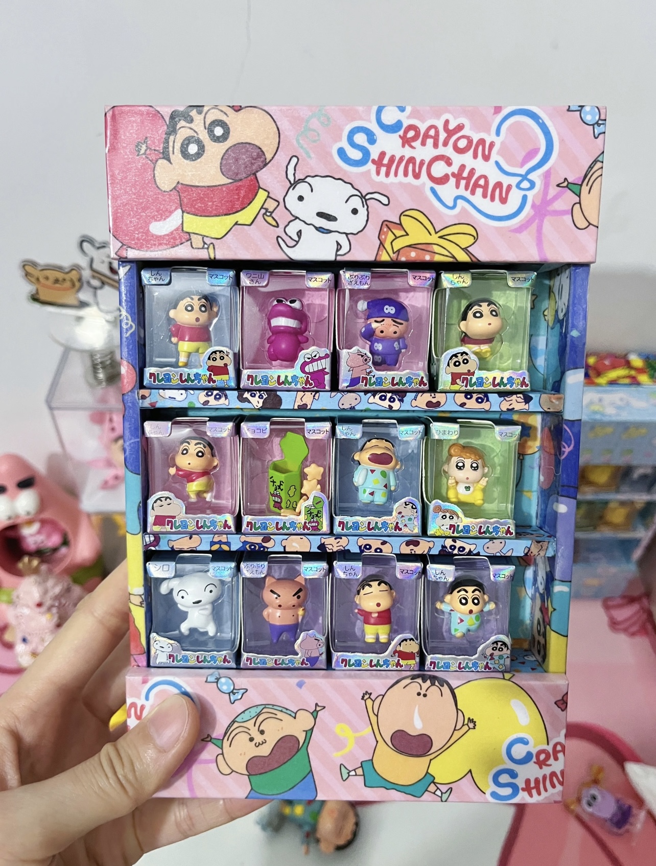 【合集】蜡笔小新米粒公仔萌粒吧唧徽章手办玩具