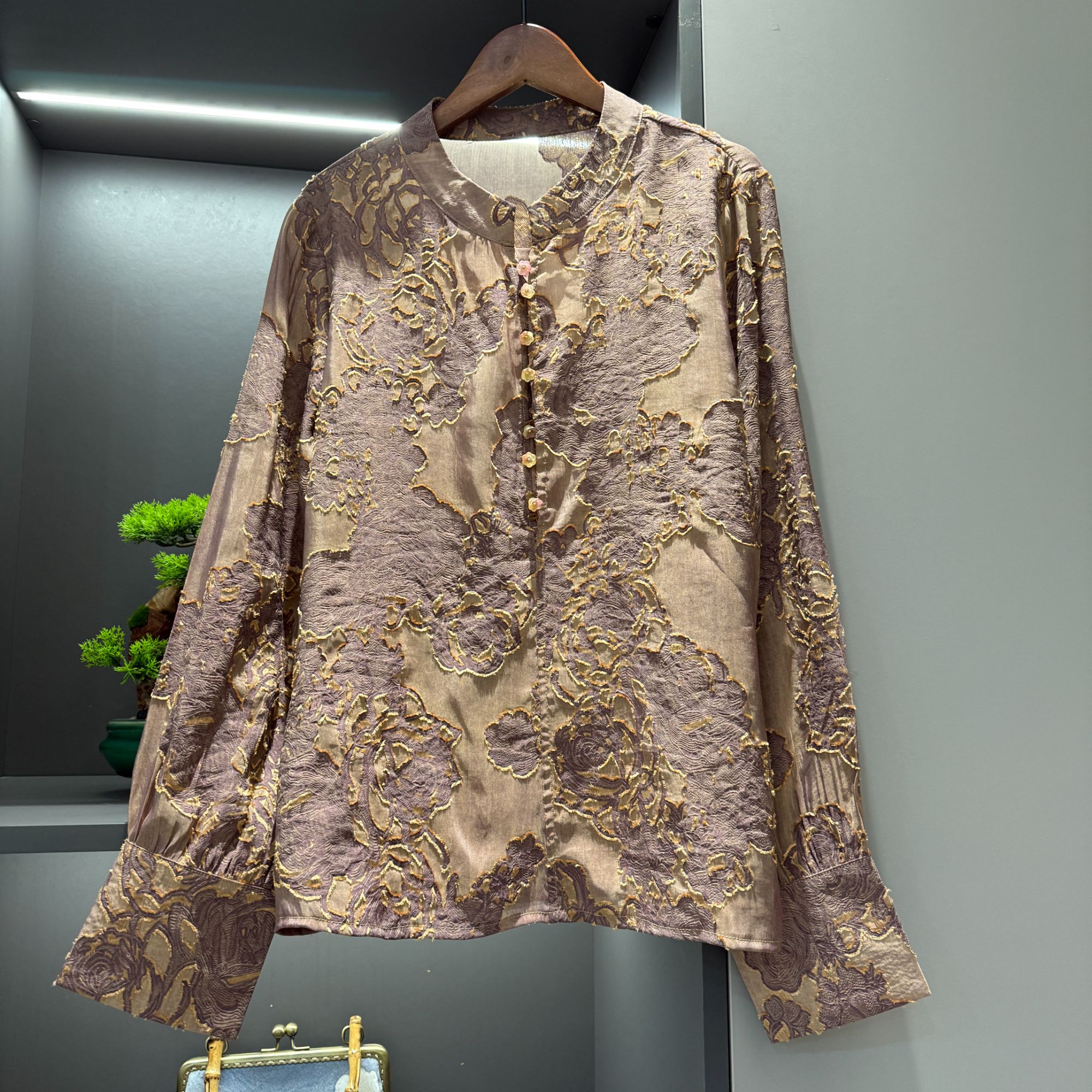 中式上衣复古传统改良气质春季女装宽松上衣2735