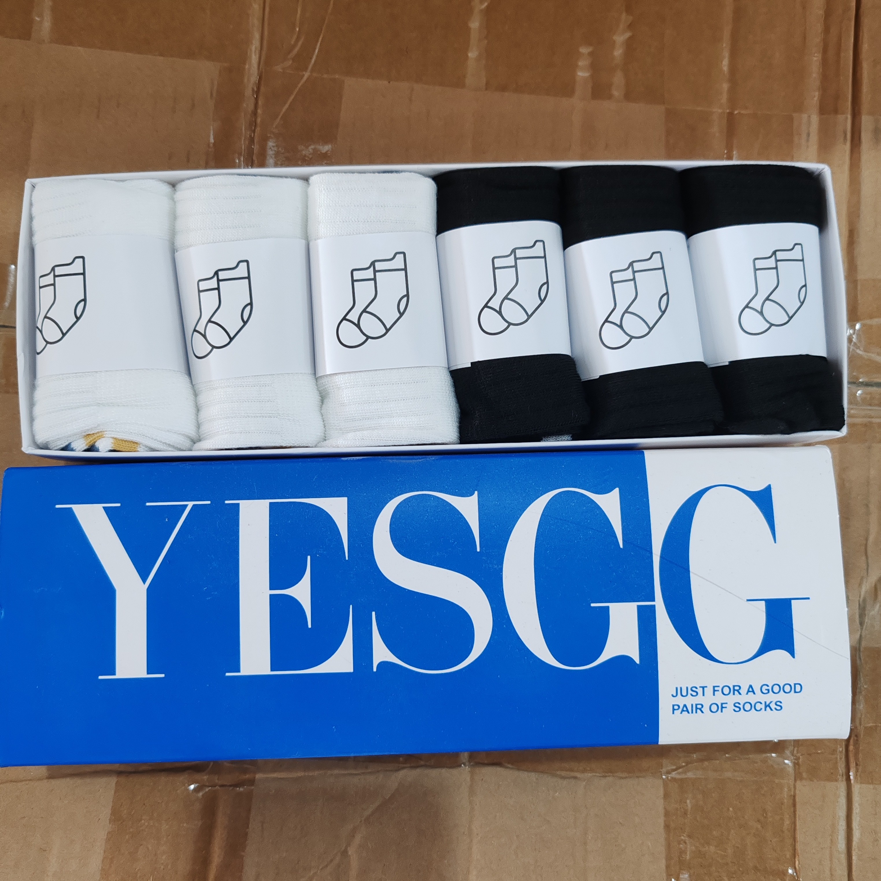 黑白组合装男士袜子