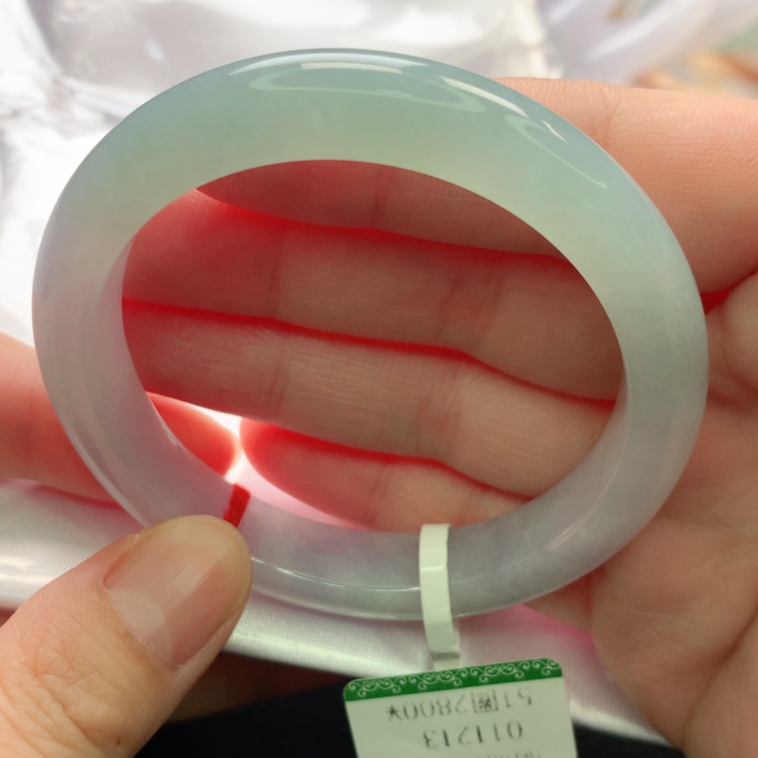 翡翠未镶嵌手镯5152圈