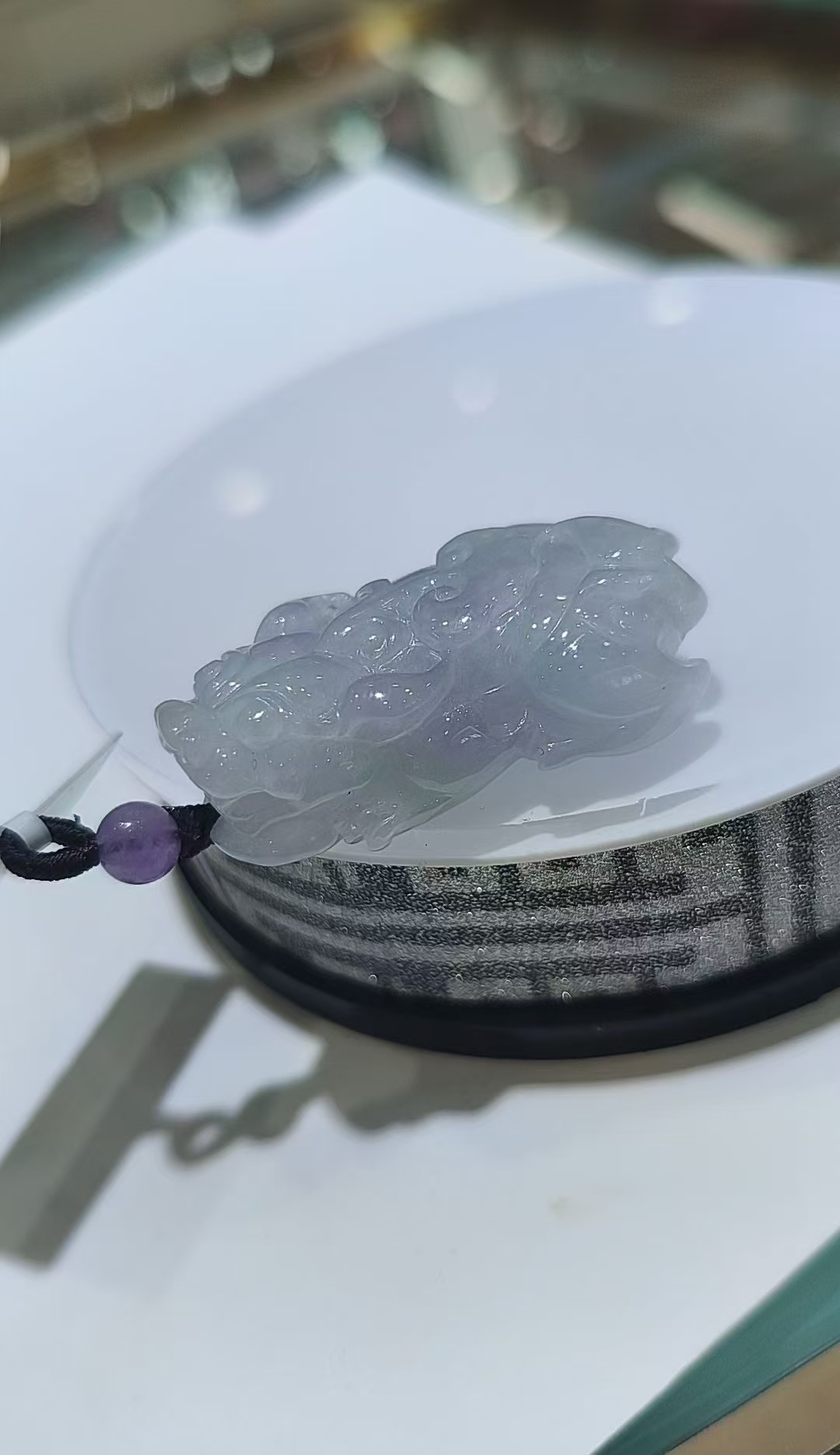 天然翡翠紫罗兰貔貅