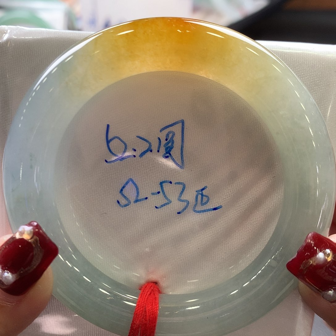 翡翠未镶嵌手镯52.2圆条