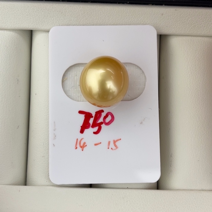 定制海水珍珠未镶嵌裸珠金珠茶金