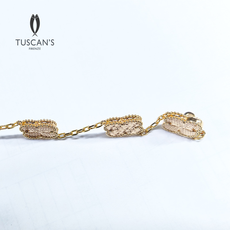 合金贝壳手链 TUSCAN'S 合金锆石手链 轻奢时尚经典手链美拉德配