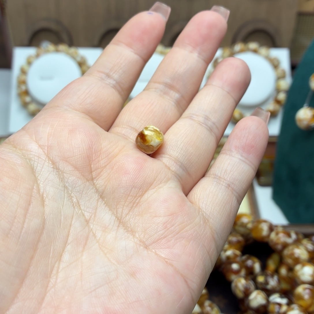 9mm沁色老型一颗单珠