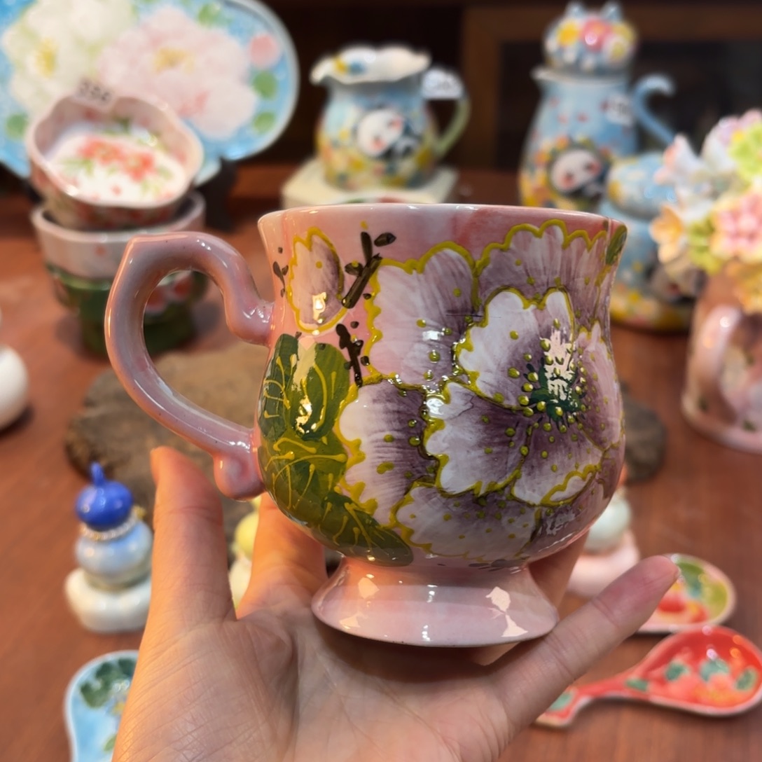 景德镇手绘高温釉下彩陶瓷茶具