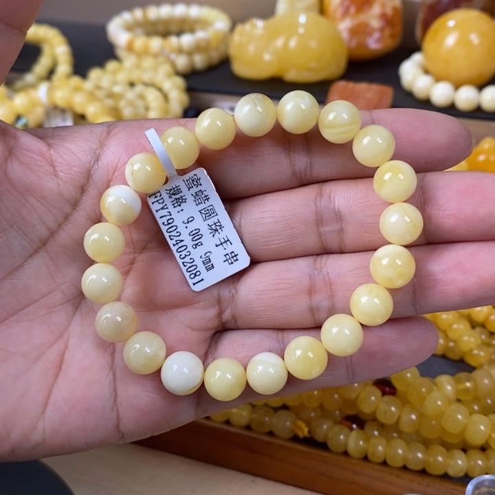 未镶嵌琥珀裸石手串