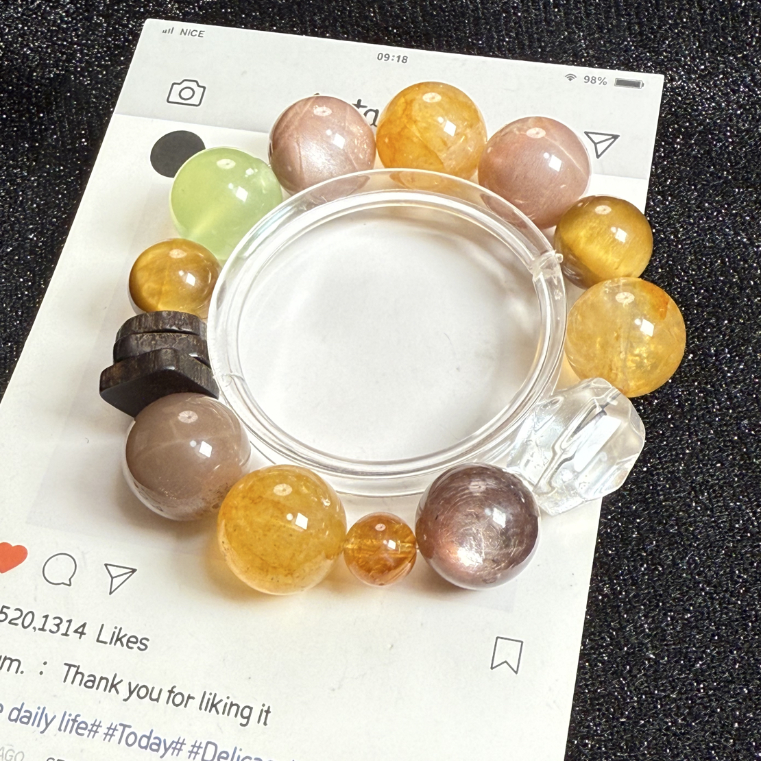 Y245 暖阳 黄胶花 橙月光粉锂云母