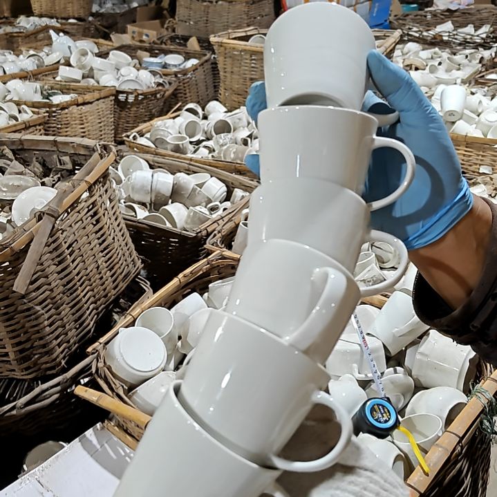摆件陶瓷盘子碗啥都有6个条纹杯