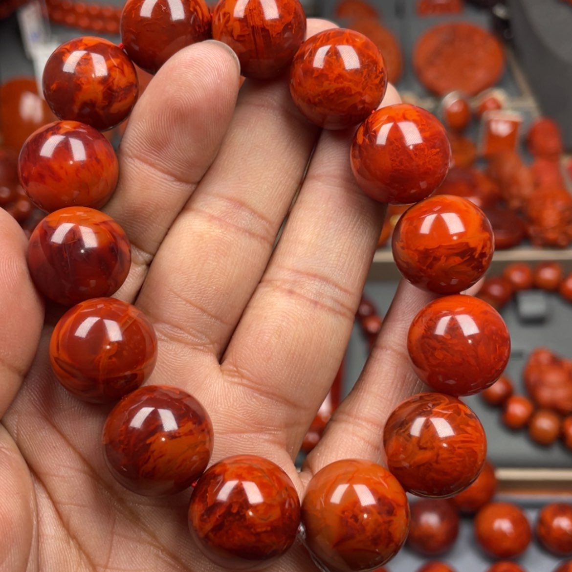 【闪购商品】南红玛瑙珠宝奇石未镶嵌单圈16