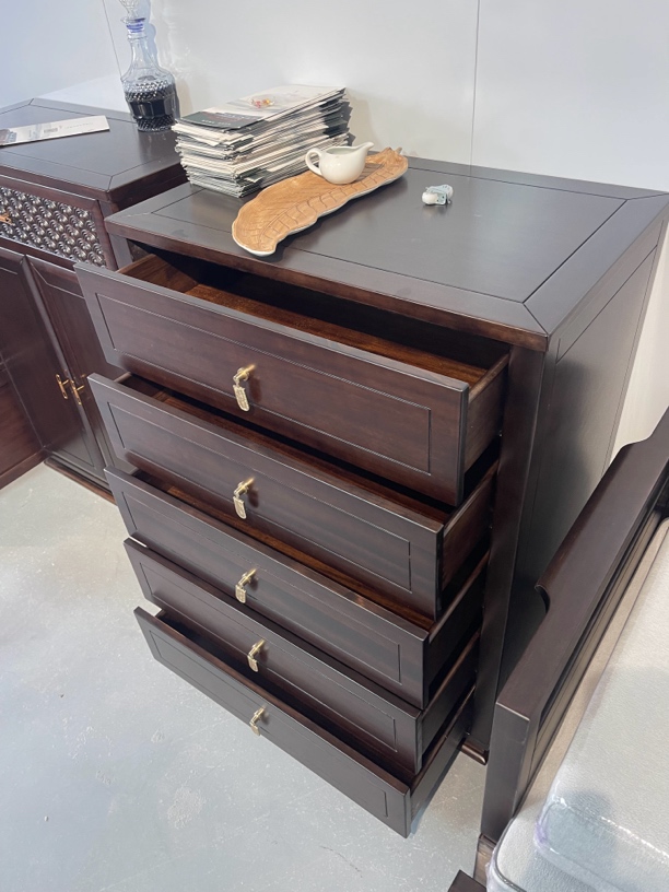 【晓宇专属】800*500*1060黑檀五斗柜 储物柜