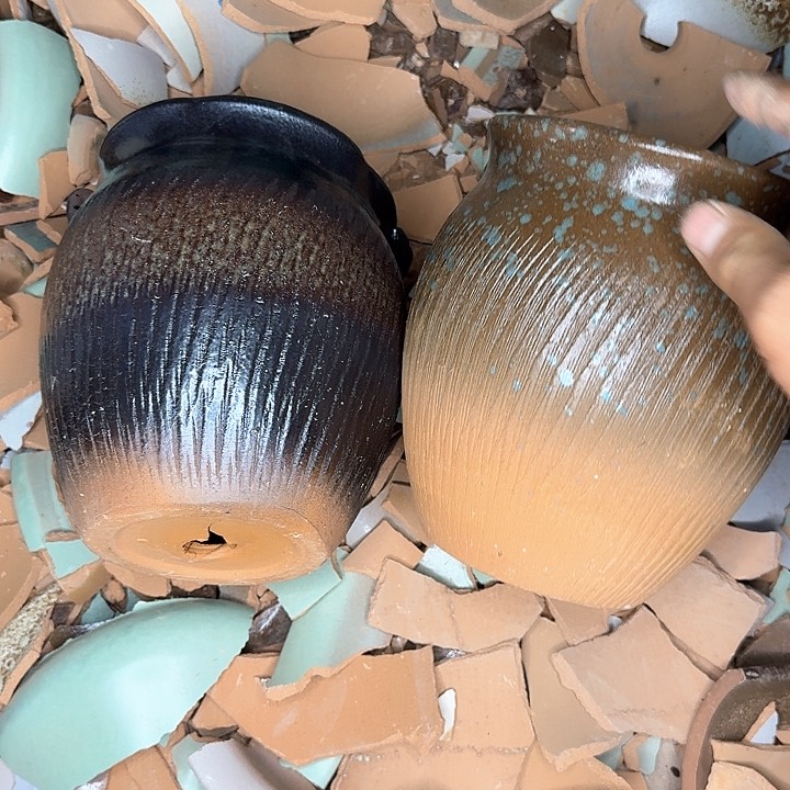 粗砂花盆微瑕花盆处理来啦