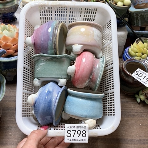 紫砂花盆798微瑕品口径6到7左右