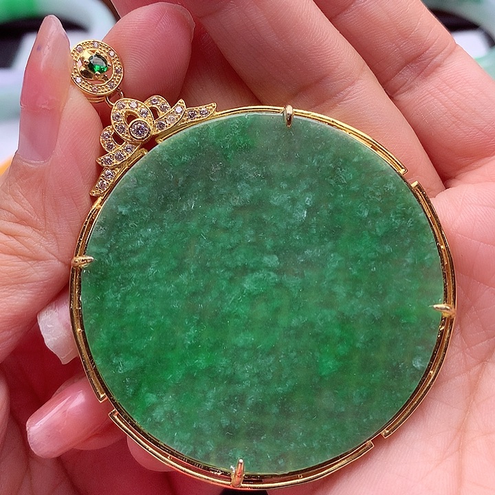 翡翠颈饰银S925镶嵌翡翠