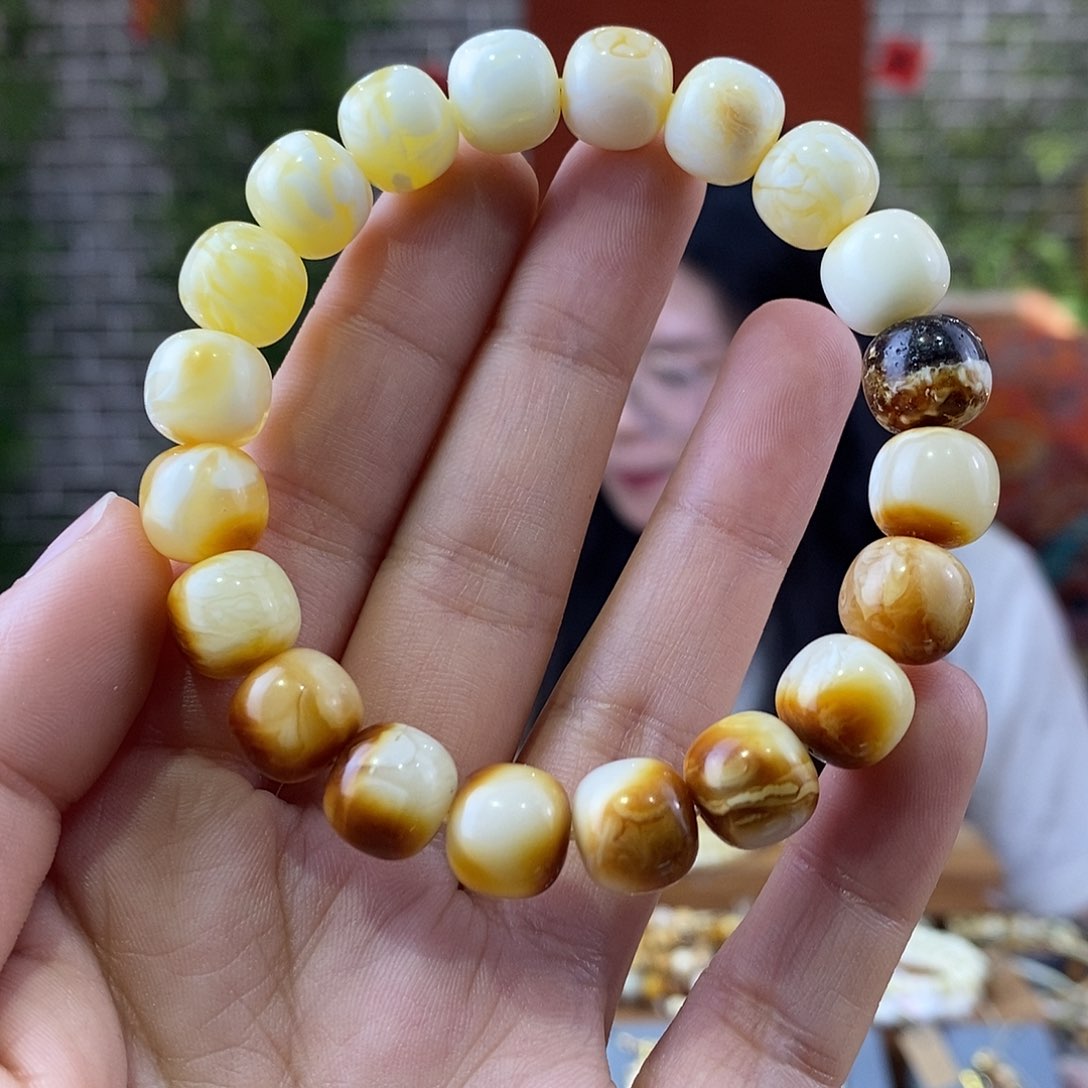 蜜蜡珠宝奇石未镶嵌蜜蜡手串10.5mm