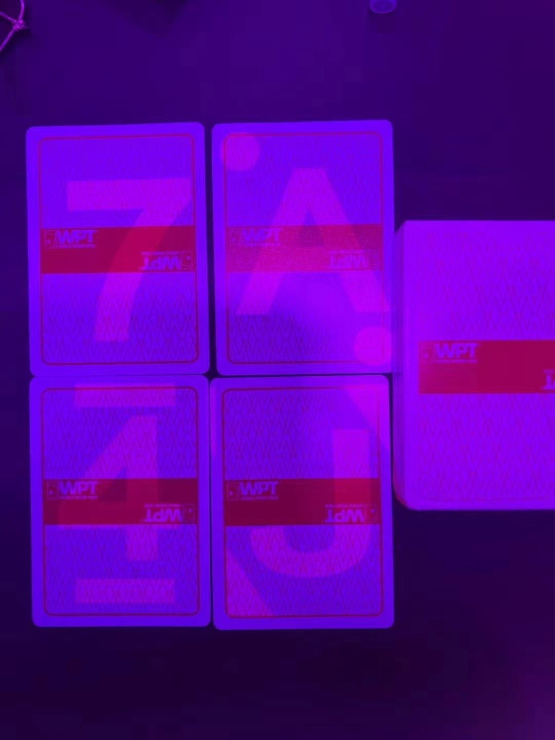 魔术扑克白光隐形德州可视花色数字密码可视黑科技万能看牌透可视