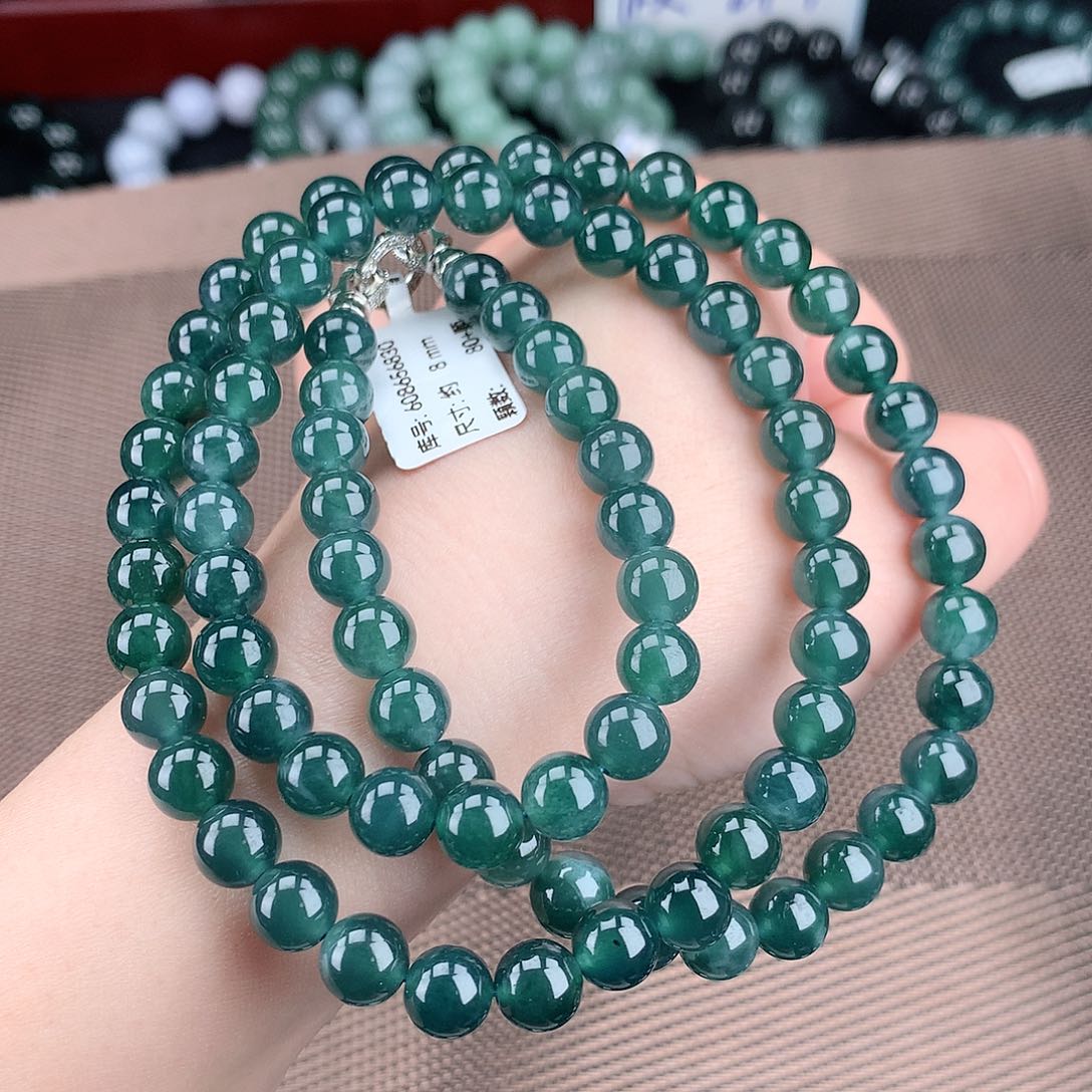 翡翠毛衣链未镶嵌