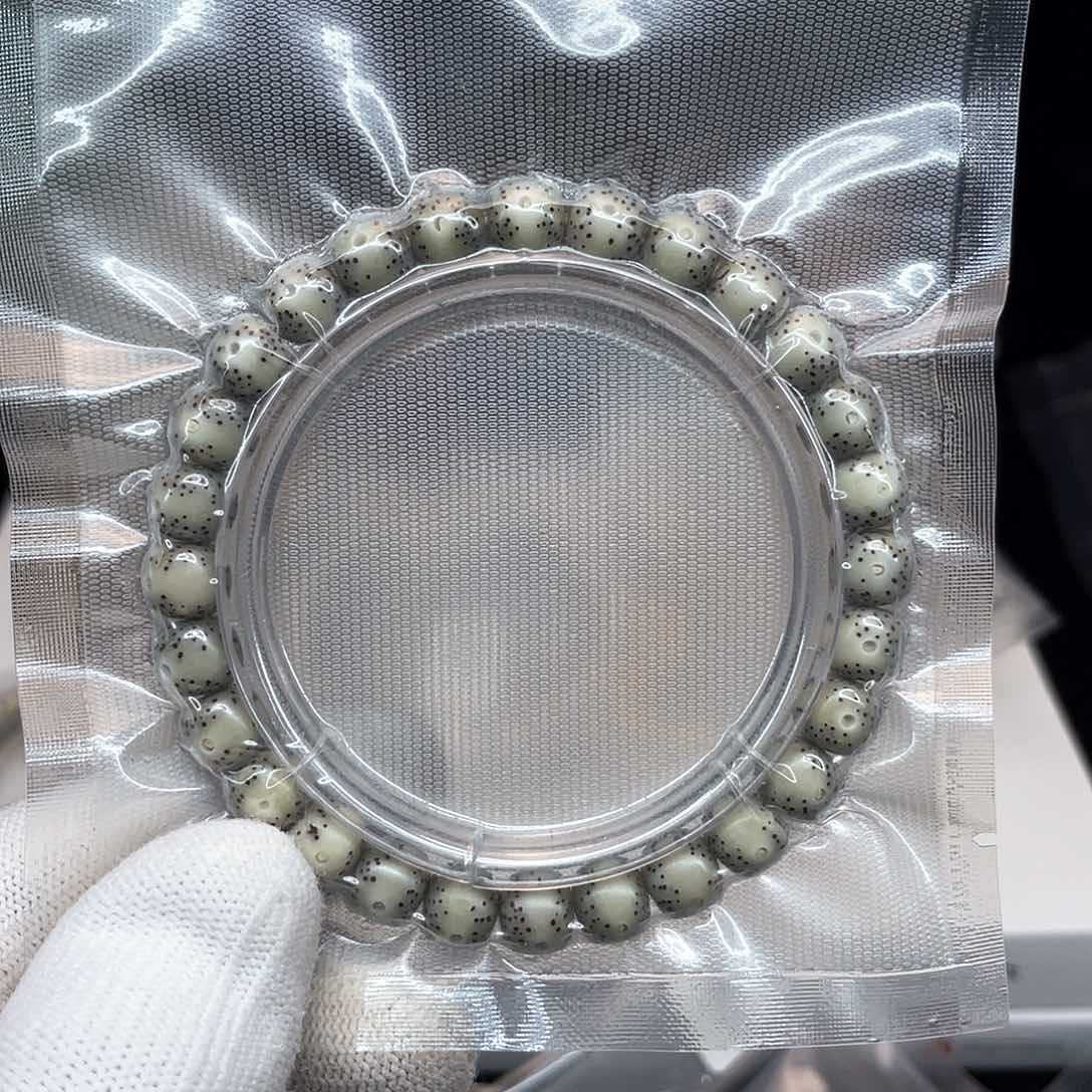 星月菩提手串8/7石玉同枝一线天通体细星单圈