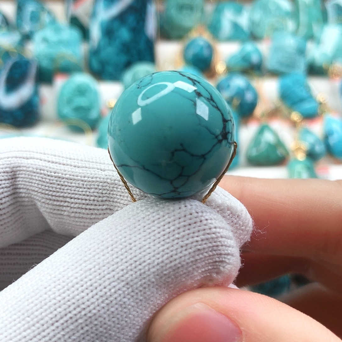 绿松石未镶嵌车挂直径22