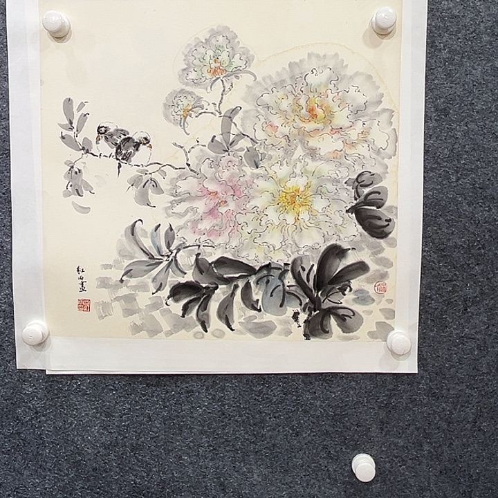 国画知鱼之乐纯手绘