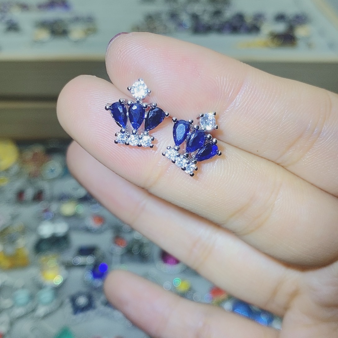 【闪购商品】托帕石耳饰银S925镶嵌