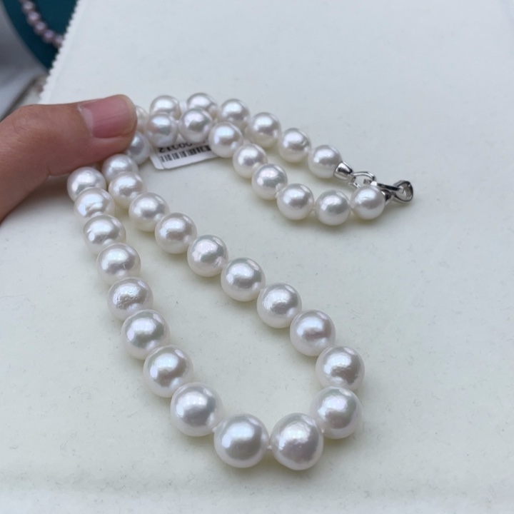 淡水珍珠颈饰银S925镶嵌卡10➕极光炫彩高品