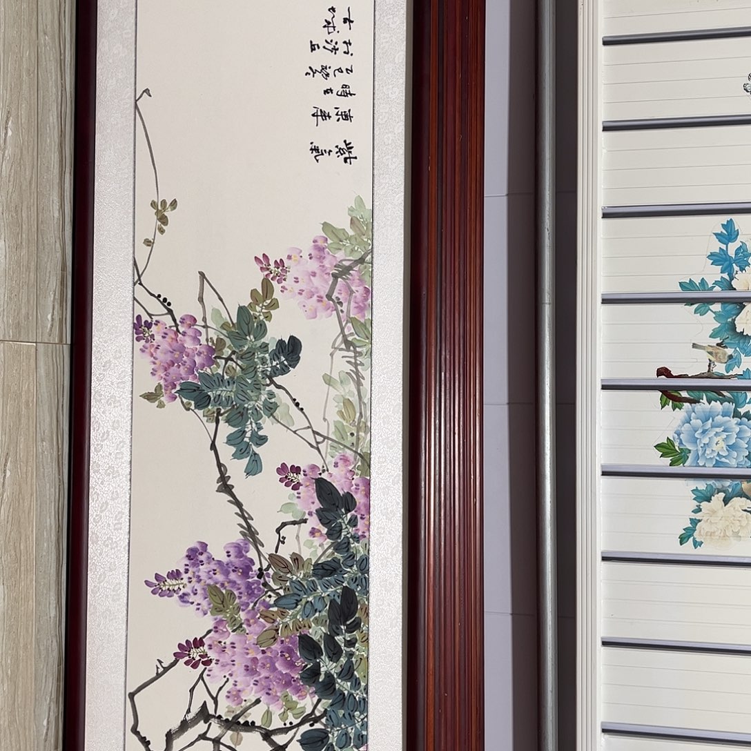 国画书画作品带框163×48