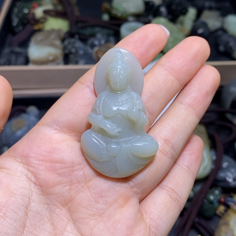 【闪购商品】未镶嵌和田玉挂件地*坤