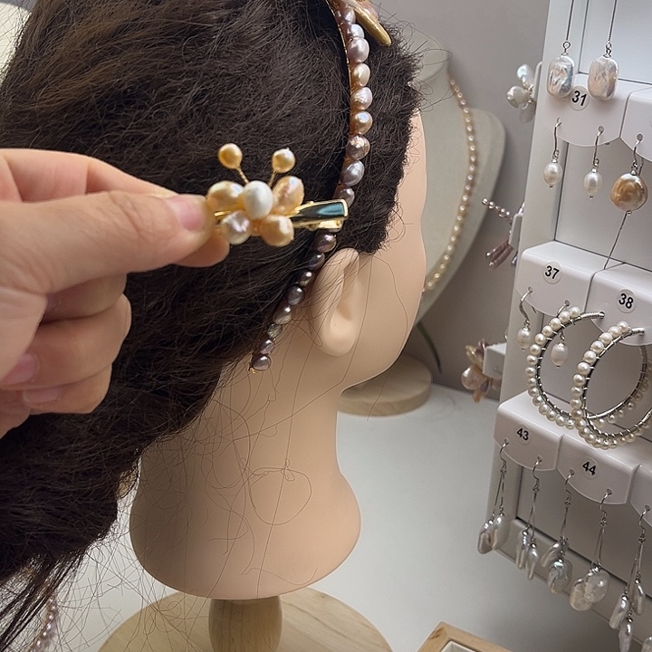 发夹未镶嵌淡水珍珠