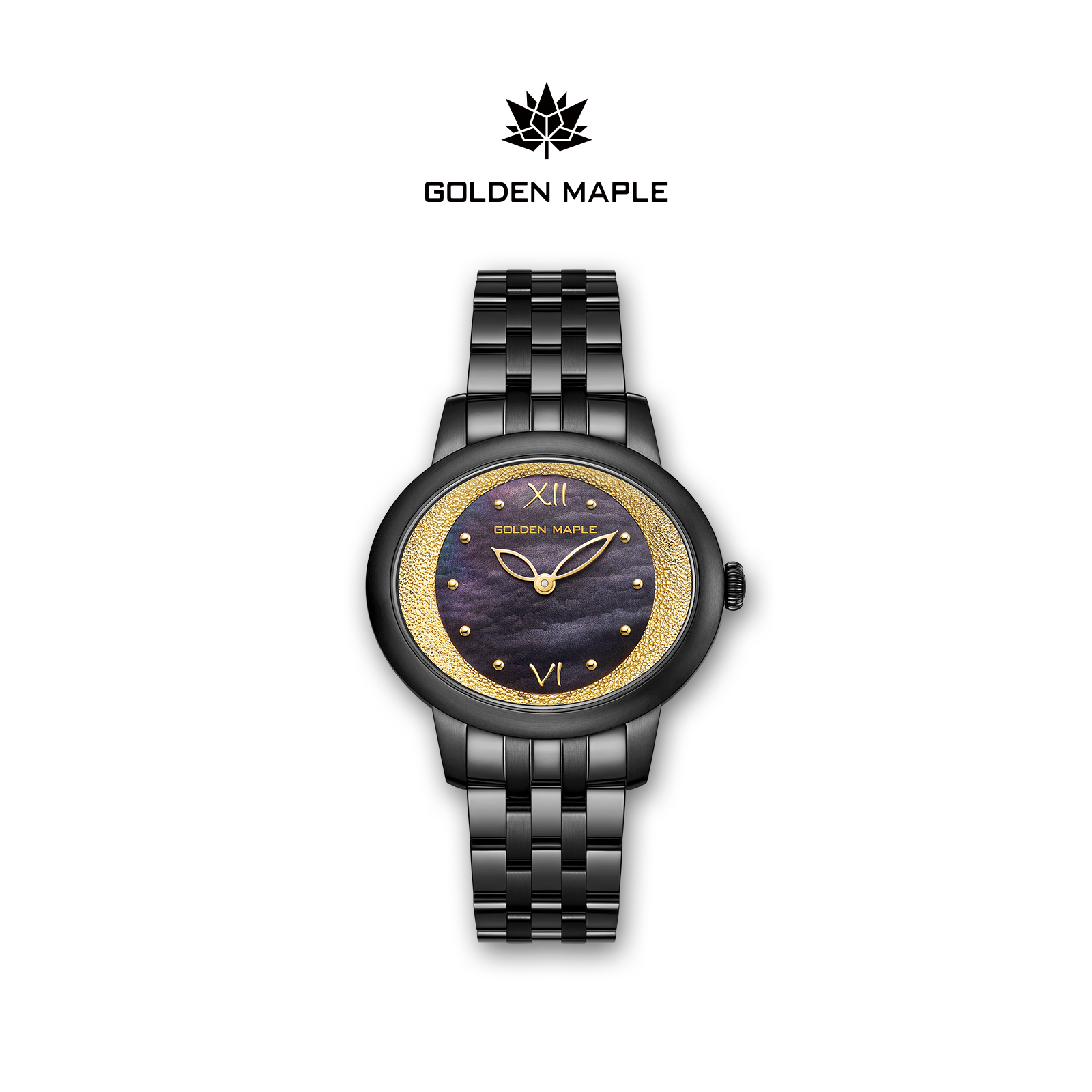 GoldenMaple女表时尚贝母表盘腕表瑞士石英机芯欧标防水夜光手表