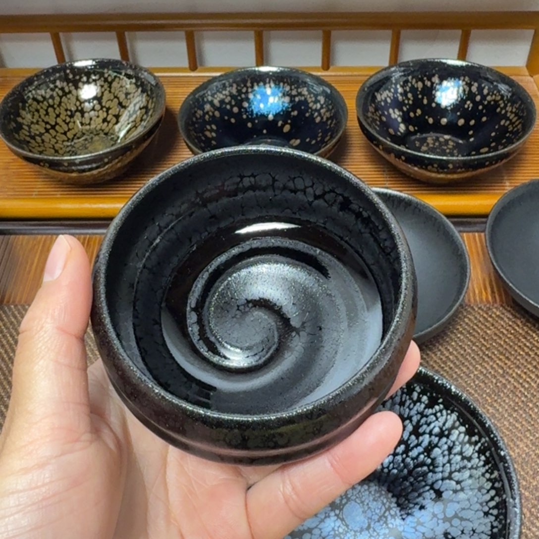 茶盏天***6建盏手工制作主人杯茶杯