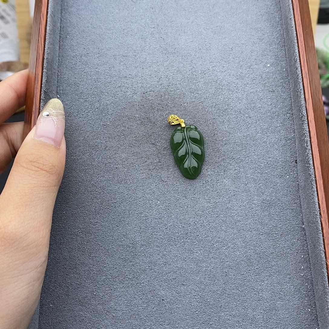 和田玉吊坠(不含链)银S925镶嵌