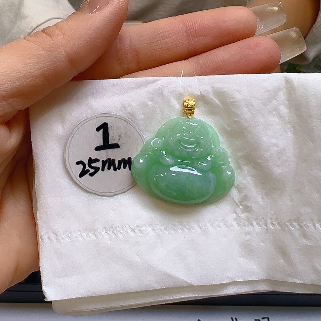 翡翠颈饰18K金镶嵌翡翠