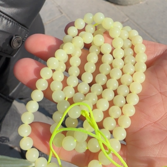 和田玉颈饰未镶嵌新疆若羌黄口卡6的108